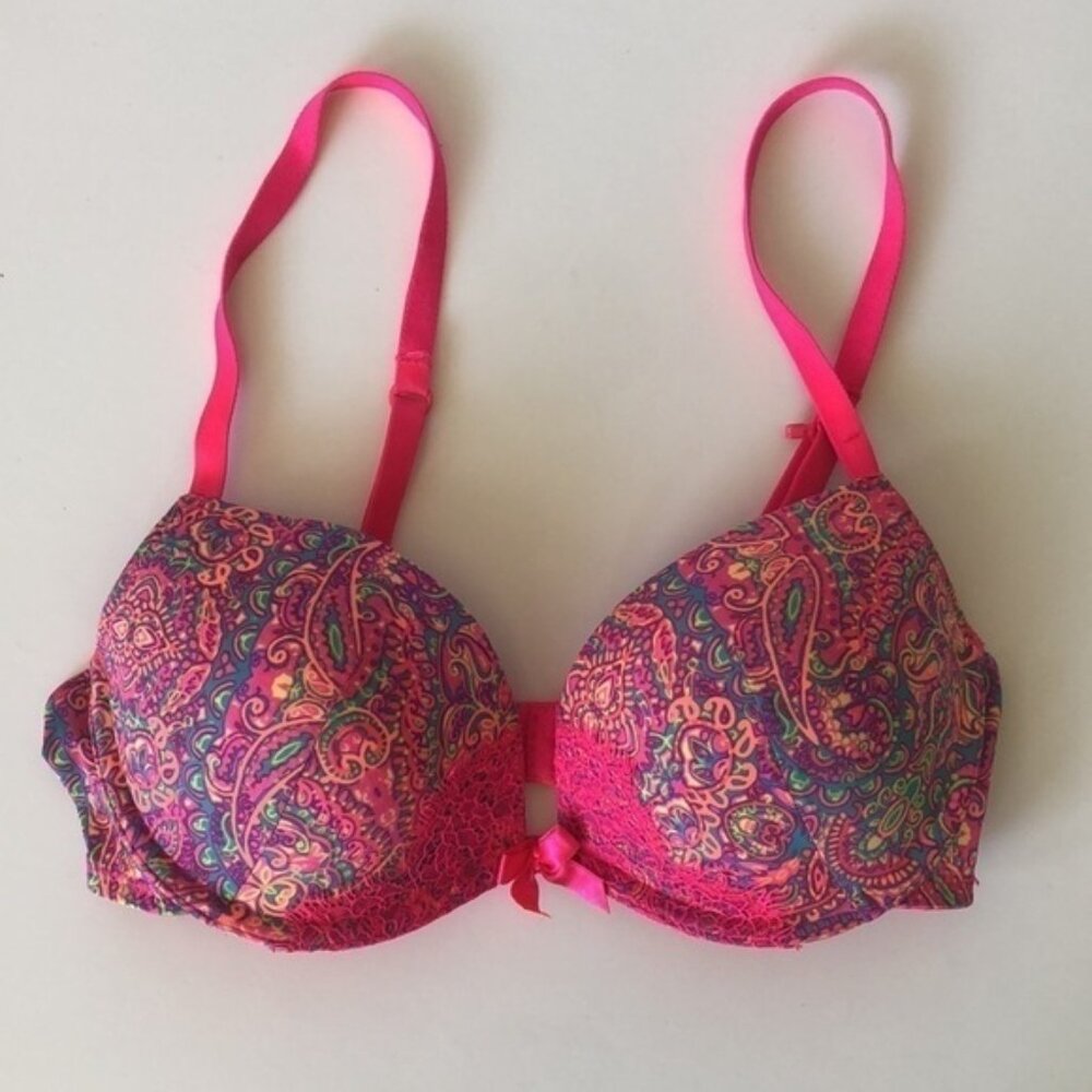 La Senza boho hot pink lace bra